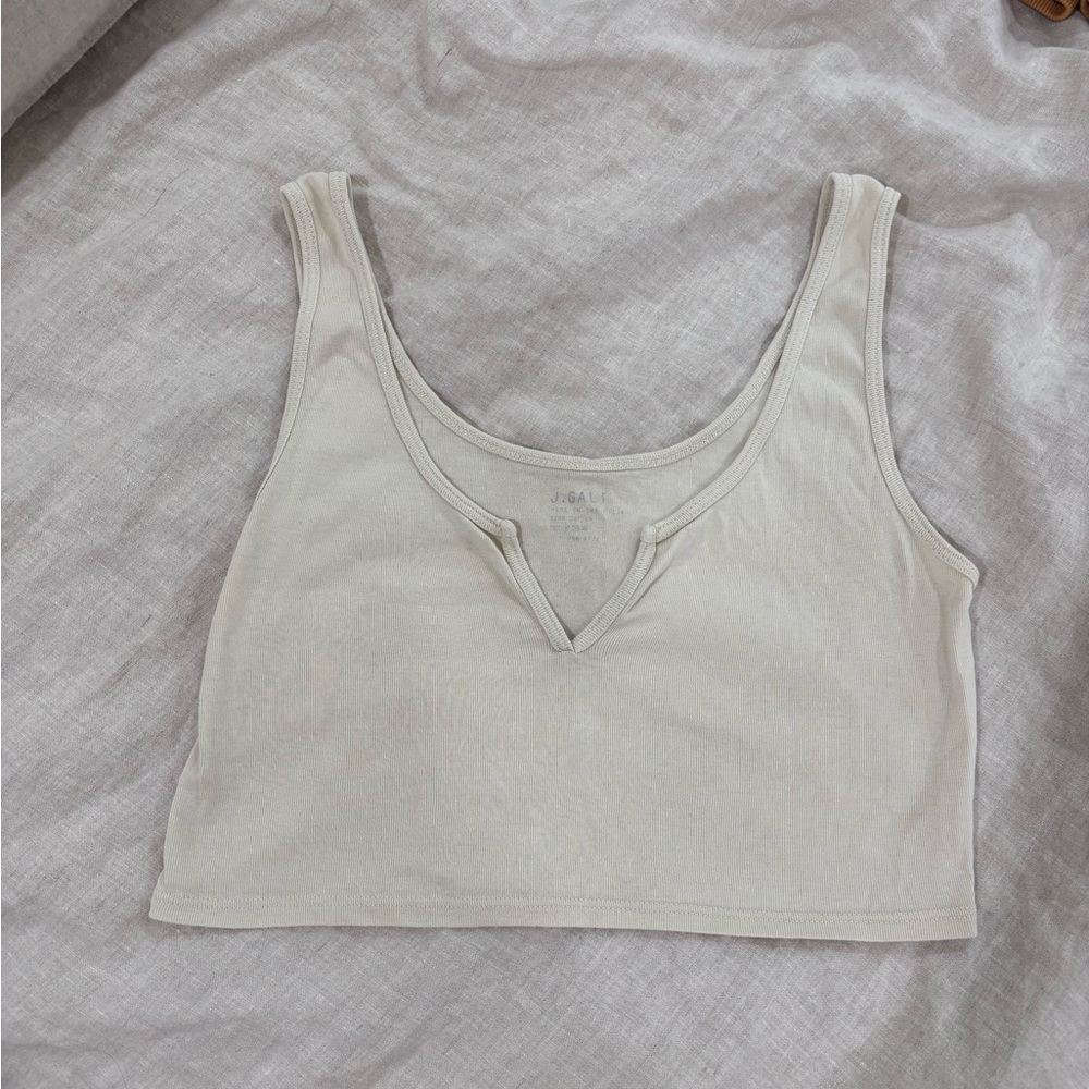 Brandy Melville light yellow crop top